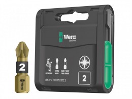 Wera Bit-Box 20 BTH BiTorsion Extra-Hard Bits PZ2 x 25mm, 20 Piece £30.99